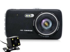 Camera Auto Dubla iUni Dash DC05, Super Full HD, Senzor G, LCD 4.0 Inch, Detectare miscare, Night vi